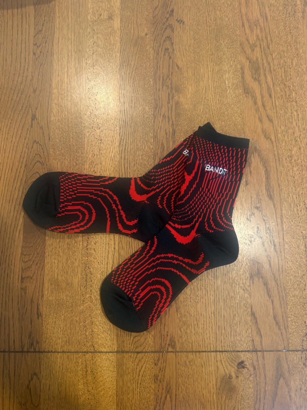 Bandit Red & Black Ankle Socks